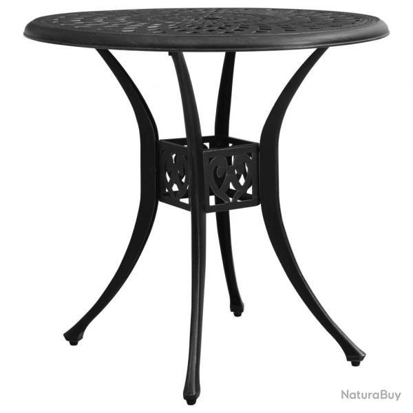 Table de jardin Noir 78x78x72 cm Aluminium coul alsavelo
