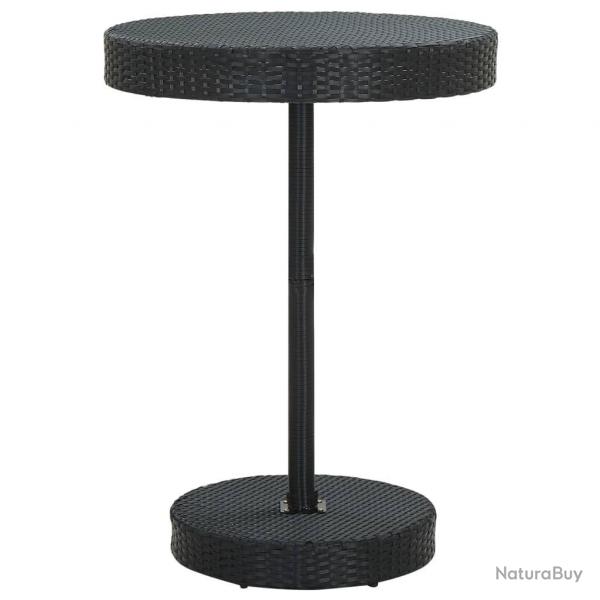 Table de jardin Noir 75,5x106 cm Rsine tresse alsavelo