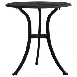 Table de jardin Noir 62x62x65 cm Aluminium coulé alsavelo