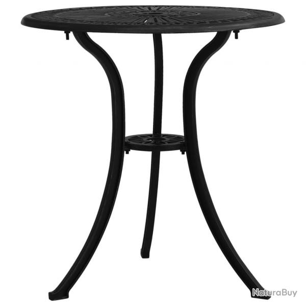 Table de jardin Noir 62x62x65 cm Aluminium coul alsavelo