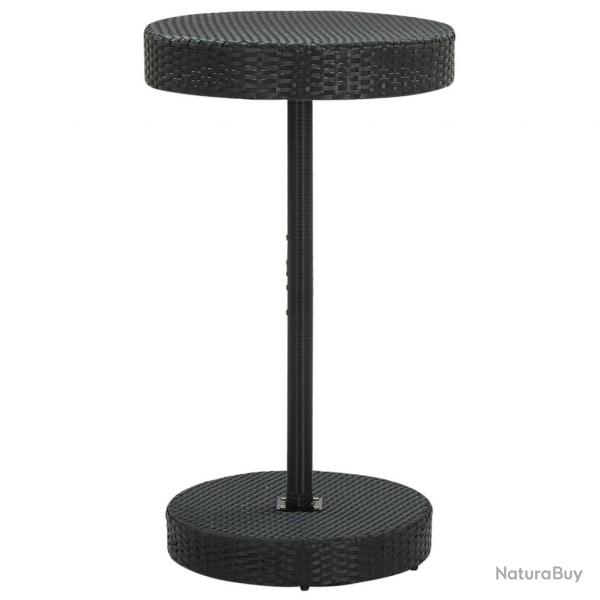 Table de jardin Noir 60,5x106 cm Rsine tresse alsavelo