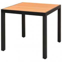 Table de jardin Marron 80 x 80 x 74 cm Aluminium et WPC alsavelo