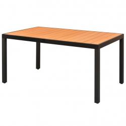Table de jardin Marron 150 x 90 x 74 cm Aluminium et WPC alsavelo