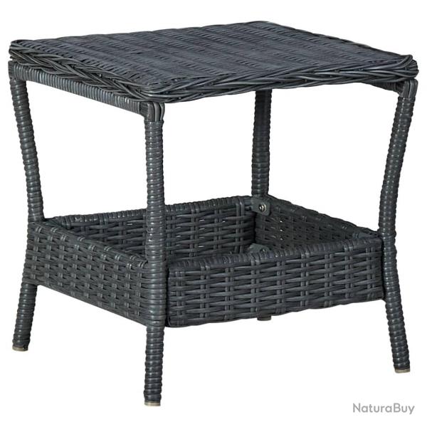 Table de jardin Gris fonc 45x45x46,5 cm Rsine tresse alsavelo