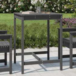 Table de jardin gris 82,5x82,5x110 cm bois massif de pin alsavelo