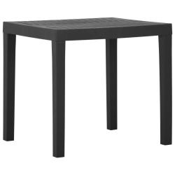 Table de jardin Gris 79x65x72 cm Plastique alsavelo
