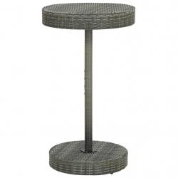 Table de jardin Gris 60,5x106 cm Résine tressée alsavelo