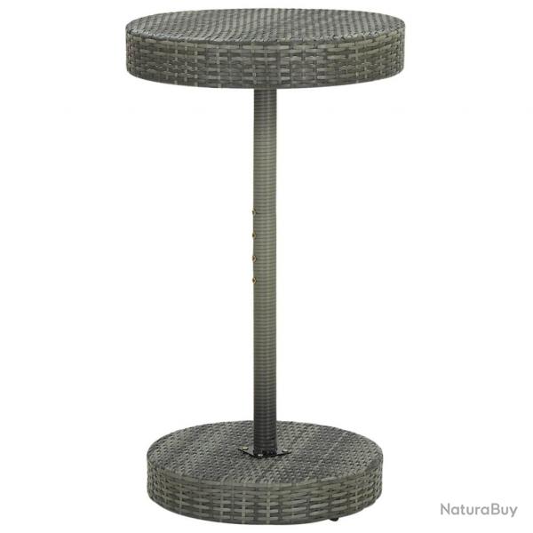 Table de jardin Gris 60,5x106 cm Rsine tresse alsavelo