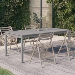 Table de jardin Gris 200x100x75 cm Bois d'acacia solide alsavelo