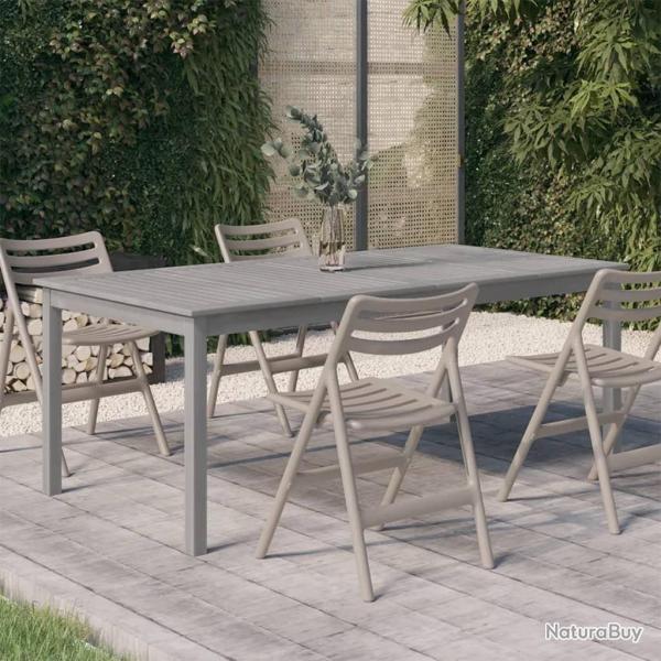 Table de jardin Gris 200x100x75 cm Bois d'acacia solide alsavelo