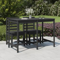 Table de jardin gris 159,5x82,5x110 cm bois massif de pin alsavelo