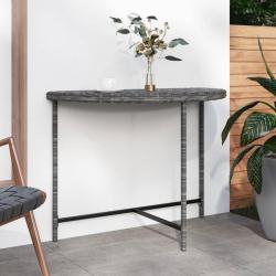Table de jardin Gris 100x50x75 cm Résine tressée alsavelo