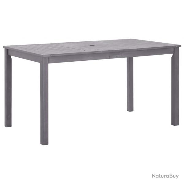 Table de jardin Dlavage gris 140x80x74 cm Bois d'acacia massif alsavelo