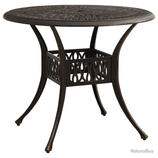 Table de jardin Bronze 90x90x74 cm Aluminium coul alsavelo