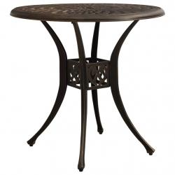 Table de jardin Bronze 78x78x72 cm Aluminium coulé alsavelo