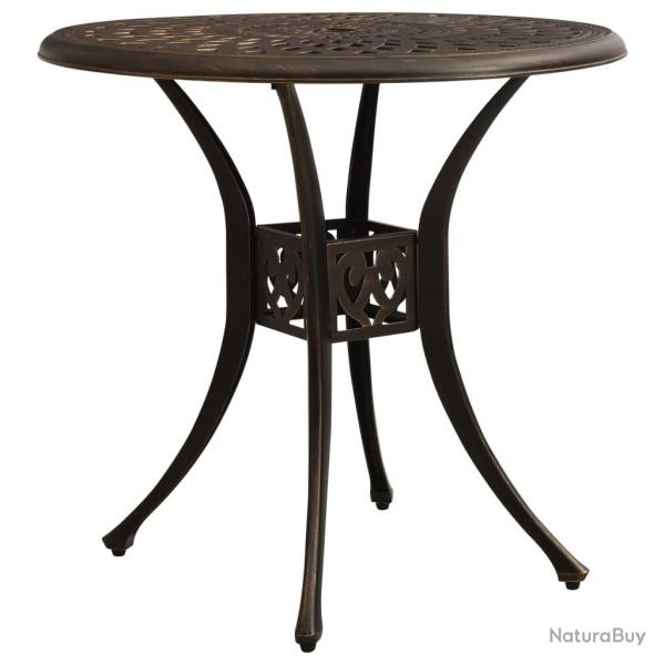 Table de jardin Bronze 78x78x72 cm Aluminium coul alsavelo
