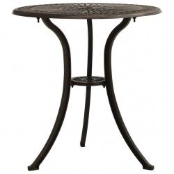 Table de jardin Bronze 62x62x65 cm Aluminium coulé alsavelo