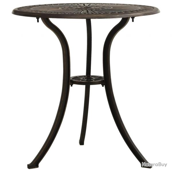 Table de jardin Bronze 62x62x65 cm Aluminium coul alsavelo