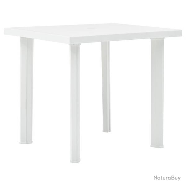 Table de jardin Blanc 80x75x72 cm Plastique alsavelo