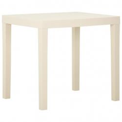 Table de jardin Blanc 79x65x72 cm Plastique alsavelo
