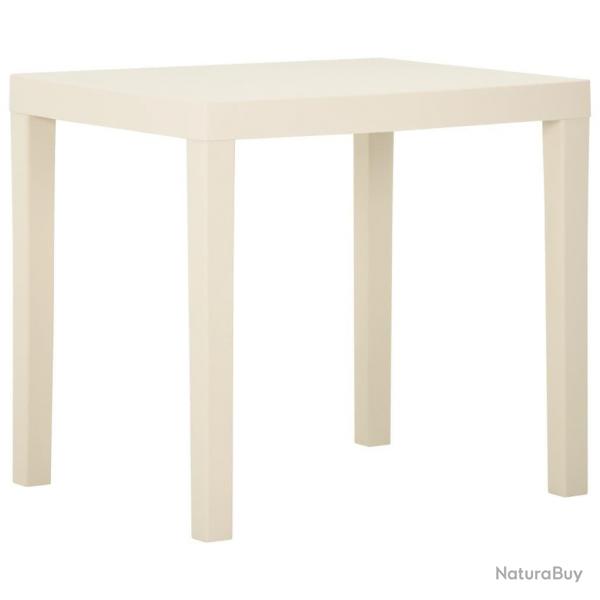 Table de jardin Blanc 79x65x72 cm Plastique alsavelo