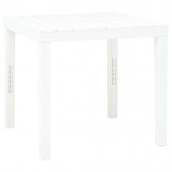 Table de jardin Blanc 78x78x72 cm Plastique alsavelo