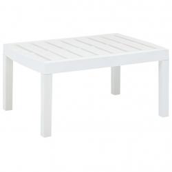Table de jardin Blanc 78x55x38 cm Plastique alsavelo