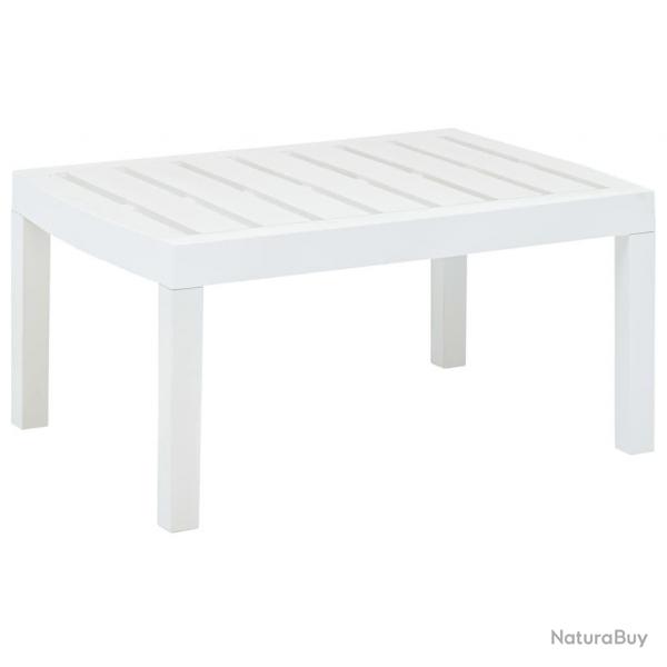 Table de jardin Blanc 78x55x38 cm Plastique alsavelo