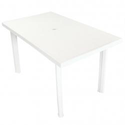 Table de jardin Blanc 126 x 76 x 72 cm Plastique alsavelo