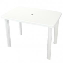 Table de jardin Blanc 101 x 68 x 72 cm Plastique alsavelo