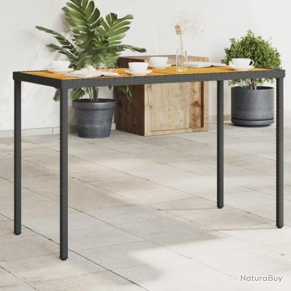 Table de jardin avec dessus en bois d'acacia noir 115x54x74 cm alsavelo