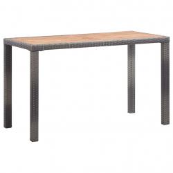 Table de jardin Anthracite et marron 123x60x74 cm Bois d'acacia alsavelo