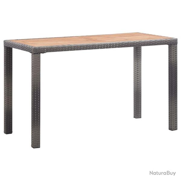 Table de jardin Anthracite et marron 123x60x74 cm Bois d'acacia alsavelo