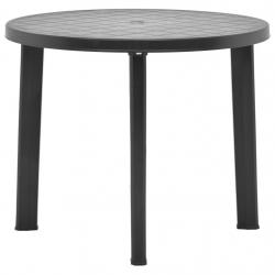 Table de jardin Anthracite 89 cm Plastique alsavelo