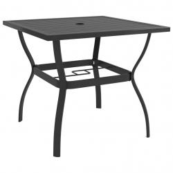 Table de jardin Anthracite 81,5x81,5x72 cm Acier alsavelo