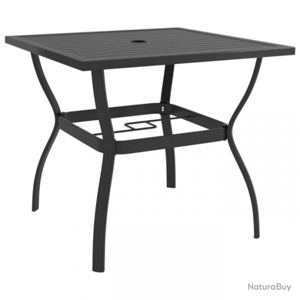 Table de jardin Anthracite 81,5x81,5x72 cm Acier alsavelo