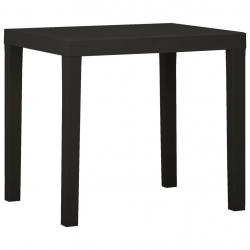 Table de jardin Anthracite 79x65x72 cm Plastique alsavelo