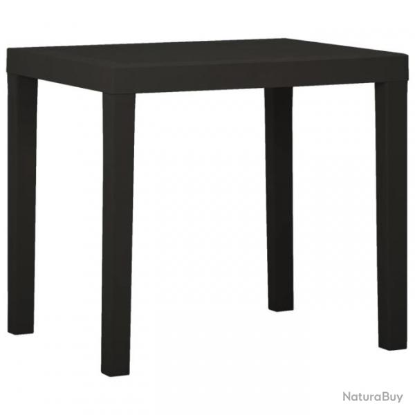 Table de jardin Anthracite 79x65x72 cm Plastique alsavelo