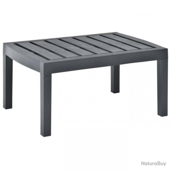 Table de jardin Anthracite 78x55x38 cm Plastique alsavelo