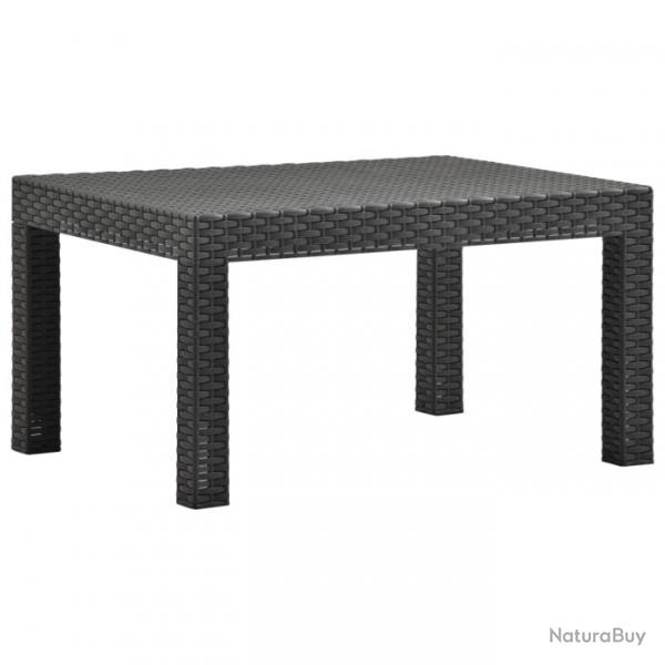 Table de jardin Anthracite 58x58x41 cm PP Rotin alsavelo