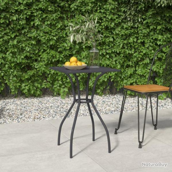 Table de jardin anthracite 50x50x72 cm treillis d'acier alsavelo