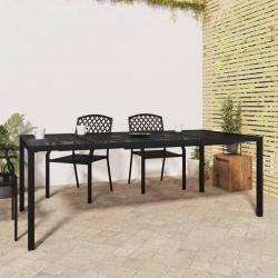 Table de jardin anthracite 200x100x72 cm acier alsavelo
