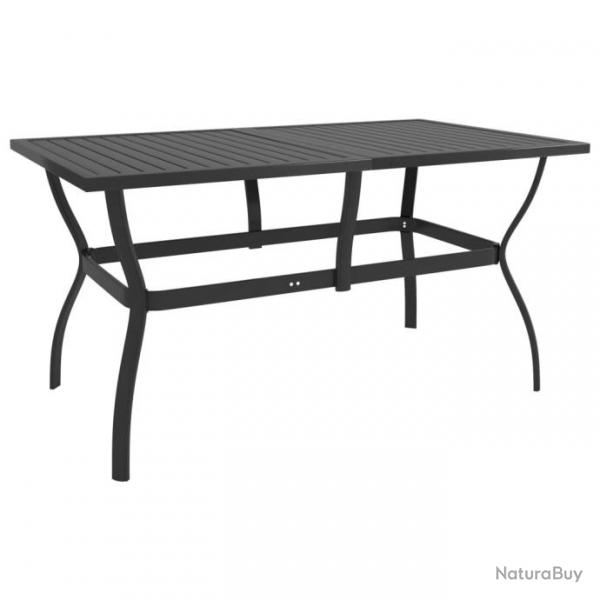 Table de jardin Anthracite 140x80x72 cm Acier alsavelo