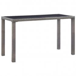 Table de jardin Anthracite 123x60x74 cm Résine tressée alsavelo