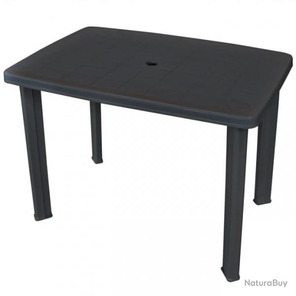 Table de jardin Anthracite 101 x 68 x 72 cm Plastique alsavelo