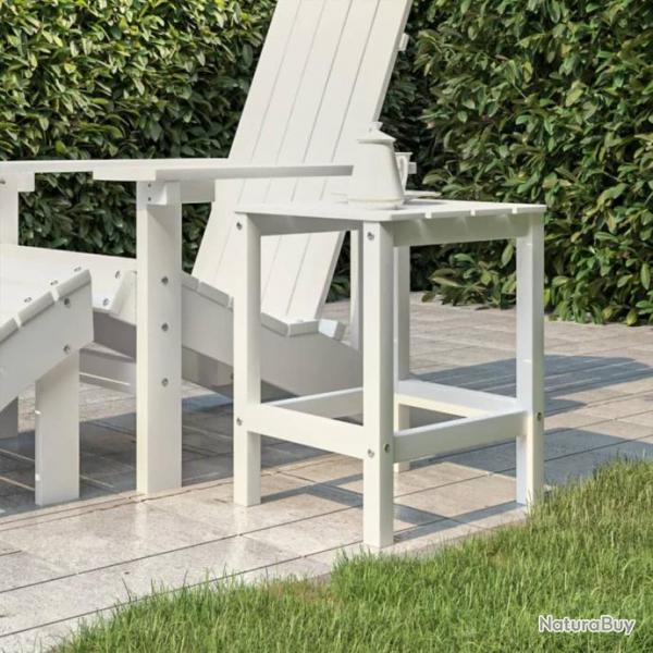 Table de jardin Adirondack Blanc 38x38x46 cm PEHD alsavelo