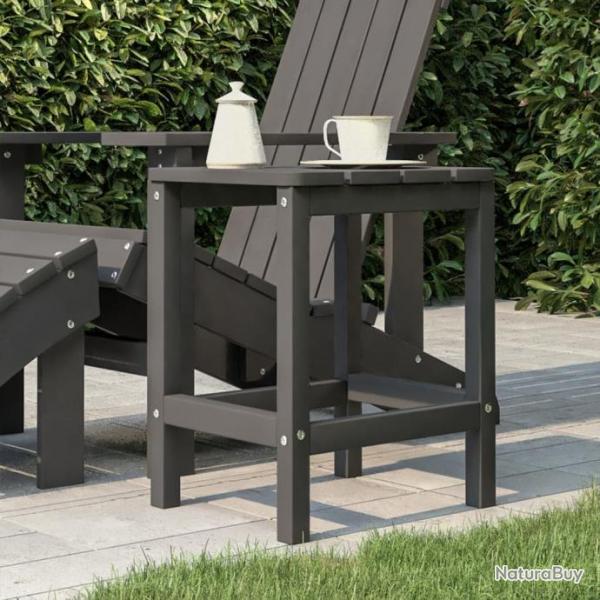 Table de jardin Adirondack Anthracite 38x38x46 cm PEHD alsavelo