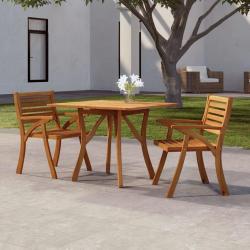 Table de jardin 85x85x75 cm Bois d'acacia solide alsavelo