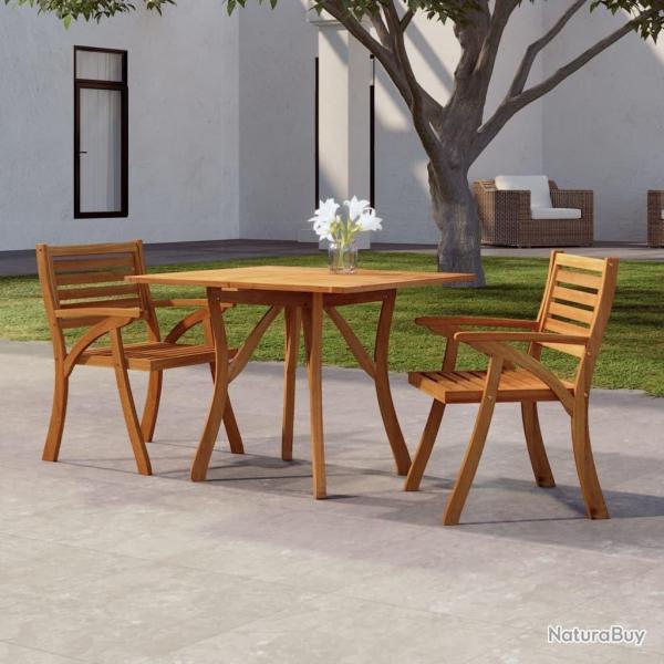 Table de jardin 85x85x75 cm Bois d'acacia solide alsavelo