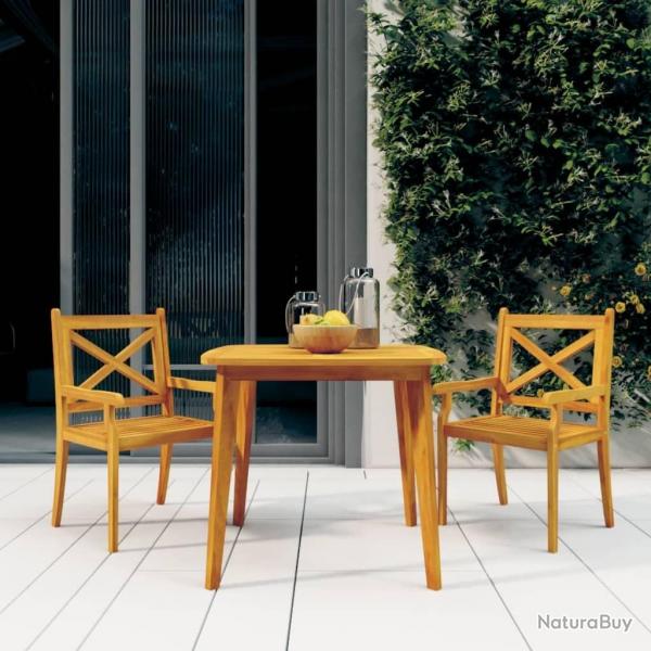 Table de jardin 85x85x75 cm Bois d'acacia solide alsavelo